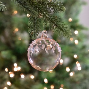 Northlight 3" Pink Iridescent Glass Christmas Ball Ornament - 1 of 4