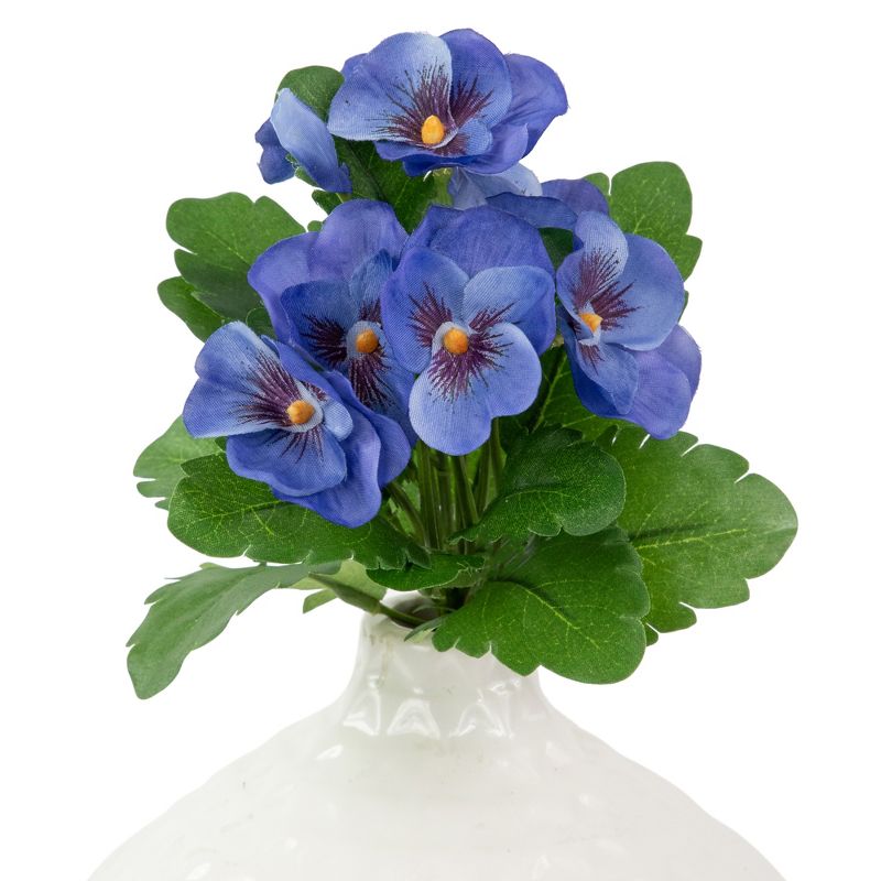 Allstate Floral 8" Blue Pansy Artificial Silk Floral Bouquet, 5 of 6