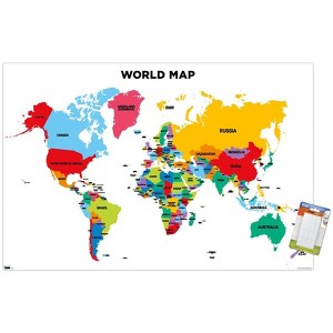 Trends International Map - World 2022 Unframed Wall Poster Prints - 1 of 4
