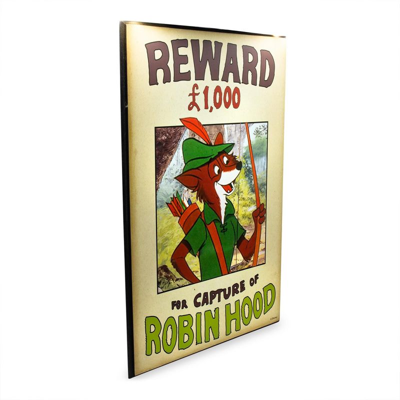 Silver Buffalo Disney Robin Hood Reward Poster Wood Wall Art Sign, 2 of 8