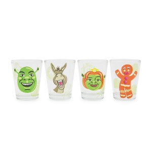 Silver Buffalo Shrek Characters 1.5-Ounce Mini Shot Glasses | Set of 4 - 1 of 4