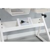 Vynxaria WHITE adjustable tempered glass drafting printing table with chair - 3 of 4