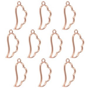 Unique Bargains DIY Crafts Earrings Necklace Bracelet Making Alloy Open Back Wing Bezel Pendants 20 Pcs - 1 of 4