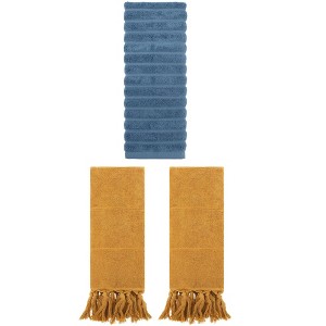 REGALWOVEN 3 Packs Solid Absorbent Soft Cotton Hand Towels 14" x 30" - 1 of 4