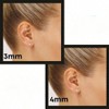 Yellow Gold Diamond - Cut Ball Stud Earrings Warm Luster Can Highlight The Softness of Women - 3 of 4