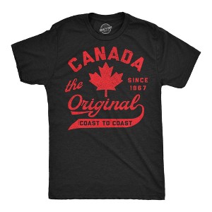 Mens Funny T Shirts Canada The Original Coast To Coast Sarcastic Canadian Graphic Novelty Tee For Men - Crazy Dog Men's T Shirt - 1 of 4