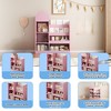Wooden Kids Bookshelf Toy Storage Organizer with Bookcase, Kid's Bin Storage Unit with 6 Compartments 2 Baskets Bins Toys Box Organizer - 3 of 4