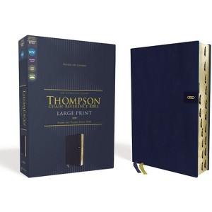 Niv, Thompson Chain-Reference Bible, Large Print, Leathersoft, Navy, Thumb Indexed, Red Letter, Comfort Print - by  Zondervan (Leather Bound) - 1 of 1