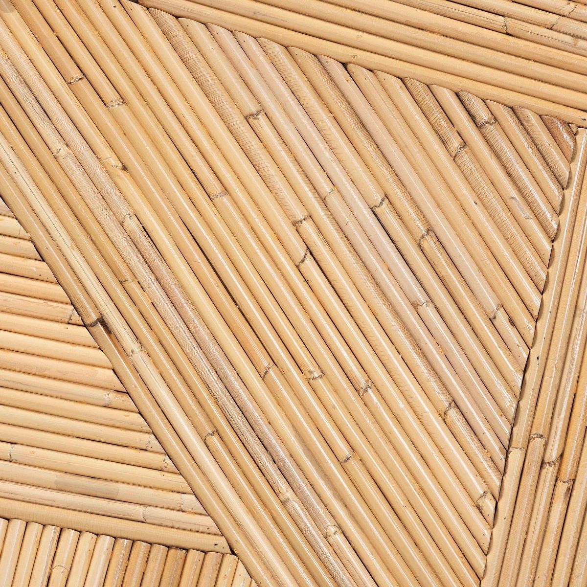 bali & pari Iryna Natural Rattan End Table Light honey: 17.7" High, No Assembly, Round Plywood Frame - thumbnail 6