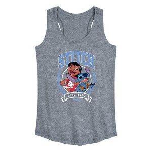 Women's - Disney - Stitch Collegiate Group Graphic Racerback Tank - 1 of 4