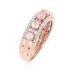 Ross-Simons 0.45 ct. t.w. Morganite and .10 ct. t.w. Diamond Ring With Pink Sapphire Accents in 18kt Rose Gold Over Sterling - 3 of 4