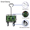 Vynxaria Folding Wagon Garden Shopping Beach Cart (Green) - 4 of 4