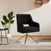 WestinTrends Genevieve Mid-Century Modern Upholstered Boucle Swivel Accent Chair - 2 of 4