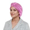 Anna-Kaci Women Silk Bonnet for Sleeping Satin Lined Hair Bonnet Twist Elastic Band Hair Cap - 2 of 4