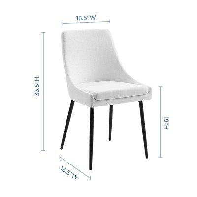 Viscount Black and White Upholstered Velvet Dining Chairs