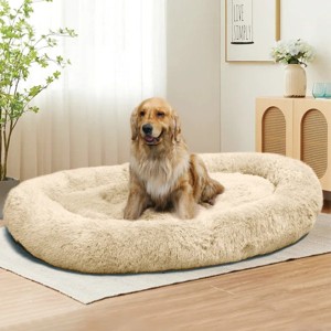 Large Dog Bed 67x43x8 Inches - Super Soft, Machine Washable & Portable With Handles, Non-Slip Bottom For Safety - 1 of 4