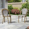 PURPLE LEAF Bistro Chair Set of 2 Hand-Woven Wicker Chairs for Outdoor Patio Porch Garden Indoor, Dining Chairs - 2 of 4
