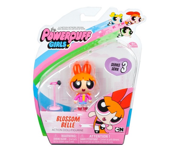 The Powerpuff Girls 2" Action Doll with Stand Blossom with Microphone by Spin Master