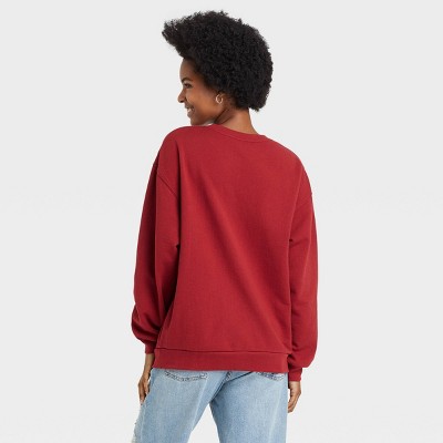 red sweatshirt womens