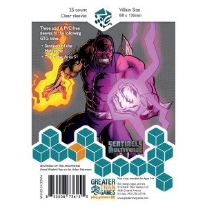 Greater Than Games: Card Sleeves: Large Size - 88x130 mm, 25 Sleeves, Clear, Acid Free & PVC Free, Card Game Protective Accessory - 1 of 4