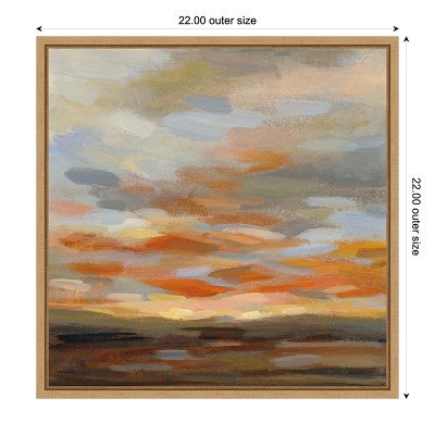 High Desert Sky II Framed Canvas Art in Maple Frame