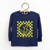 The Juniper Shop SmileyWorld Checkered Lightning Distressed Toddler Long Sleeve Tee - 3 of 4