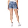 WallFlower Women's Luscious Curvy Denim Shorts Mid-Rise Bling Insta Stretch Juniors (Available in Plus Size) - 2 of 3