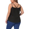 Agnes Orinda Women's Plus Size Eyelet Embroidered Sleeveless Scoop Neck Loose Casual Flowy Summer Camisole - 4 of 4