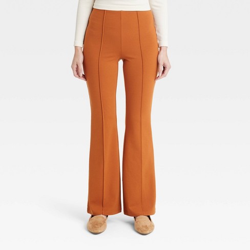 Women's High-rise Pull-on Flare Pants - A New Day™ Brown M : Target