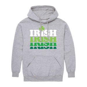 Men's - Instant Message - Irish Retro Repeat Graphic Fleece Pullover Hoodie - 1 of 4