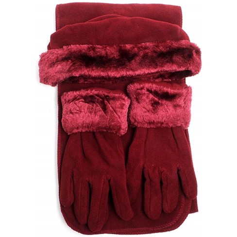 Burgundy hat hot sale and scarf