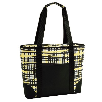 Extra Large Black and Yellow Insulated Picnic Tote Bag