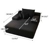 Modern Oversized Sofa Bed Lounger, Chaise with Pillows for Moviebonus Room, Plush Corduroy Fabric Cover Sofa Bed with Foam Filling-Baofuwish - 4 of 4