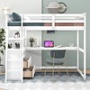 NicBex Full Size Bunk Bed with Desk Loft Bed Bed Frame with Storage Racks, 2 Drawers, Ladder, Guardrails, No Box Spring Required - 2 of 4