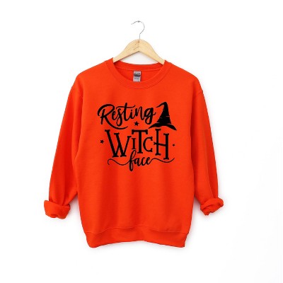 Simply Sage Market Women's Graphic Sweatshirt Resting Witch Face