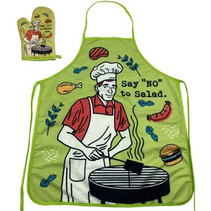 Say No To Salad Funny Back Yard Bar-B-Que Meat Graphic Kitchen Accessories - Crazy Dog Bakeware - 1 of 4
