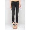 Women's Frayed Hem Mid Rise Skinny Jean - HIDDEN - 2 of 4