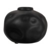 Storied Home Pinched Organic Shape Terracotta Vase, Matte Black - 4 of 4