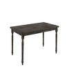 Royal Hampton Style Wooden Dining Table with Rectangular Top and Turned Legs, Gray - 3 of 4
