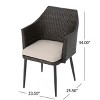 Christopher Knight Home Nyla Outdoor Wicker and Lightweight Concrete 5 Piece Dining Set - 3 of 4