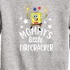 Boys' - SpongeBob SquarePants - Mommy's Little Firecracker Graphic Long Sleeve Fleece Sweatshirt - 2 of 4