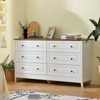 AEELLEEA Chest of Drawers 6 Drawer Organizer Storage Chest Cabinet for Bedroom Living Room Hallway Entryway White - 2 of 4