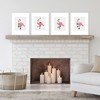 Big Dot of Happiness Flamingle Bells - Unframed Tropical Christmas Linen Paper Wall Art - Set of 4 - Artisms - 8 x 10 inches - 2 of 4