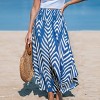 Women's Navy Abstract Smocked Waist Midi Skirt -Cupshe - 4 of 4