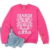 Simply Sage Market Mardi Gras Mask Distressed Sweatshirt - 3 of 4