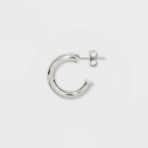 Sterling Silver Small Tube Hoop Earrings - A New Day™ Silver : Target