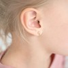 Girls' Mother of Pearl Cross Screw Back 14k Gold Earrings - In Season Jewelry - 3 of 4