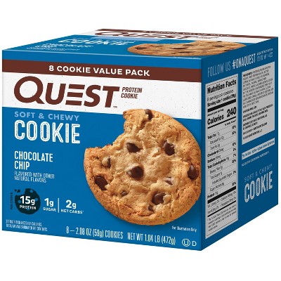 Quest Nutrition 15g Protein Cookie - Chocolate Chip Cookie - 8ct : Target