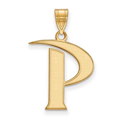 Black Bow Jewelry 14k Yellow Gold Pepperdine Waves NCAA Large Pendant