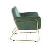 Velvet Accent Chair with Full Foam Seat and Metal Base for Living Room - 4 of 4